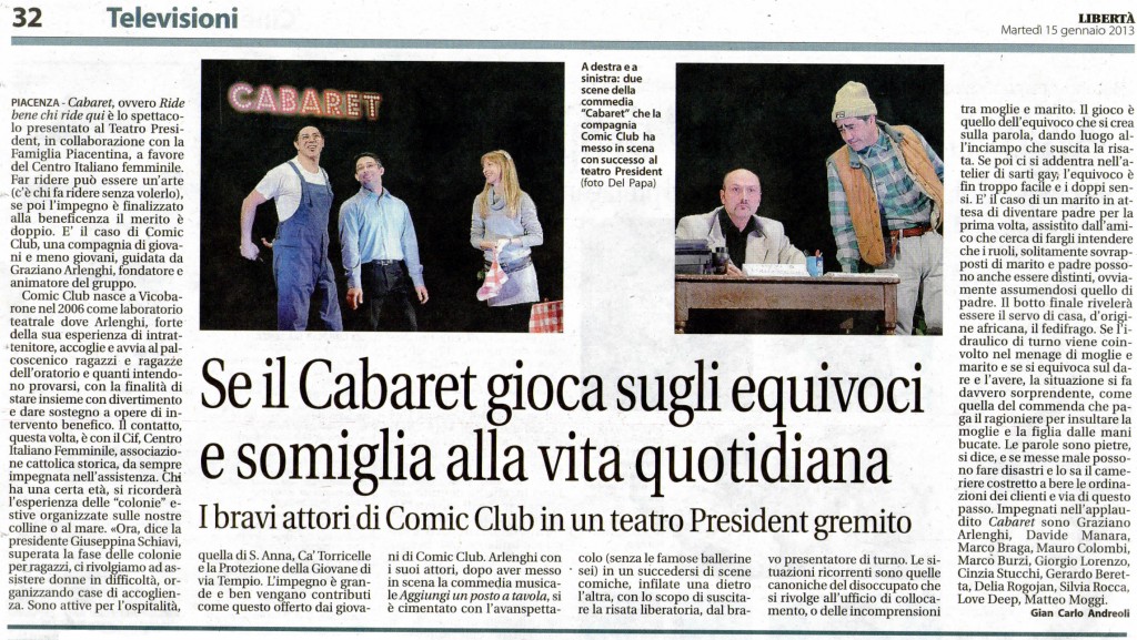 La Libertà 15/01/2013